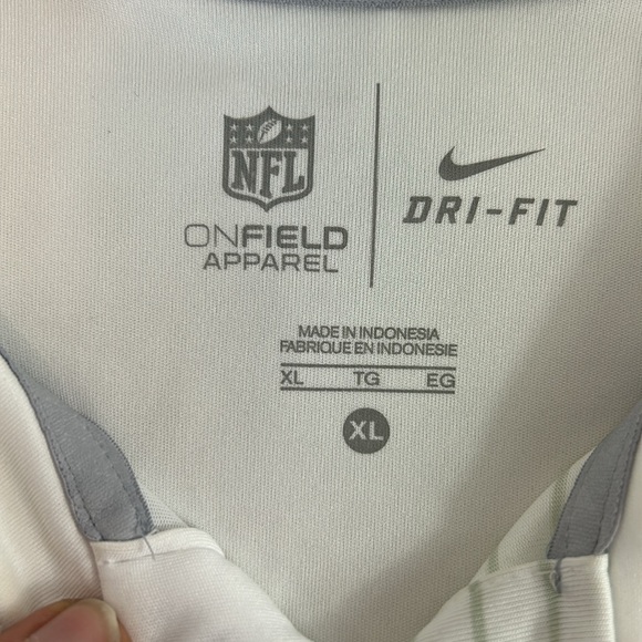 Jacksonville Jaguars Nike NFL On Field Dri-Fit Polo Men's White/Striped - Picture 5 of 12